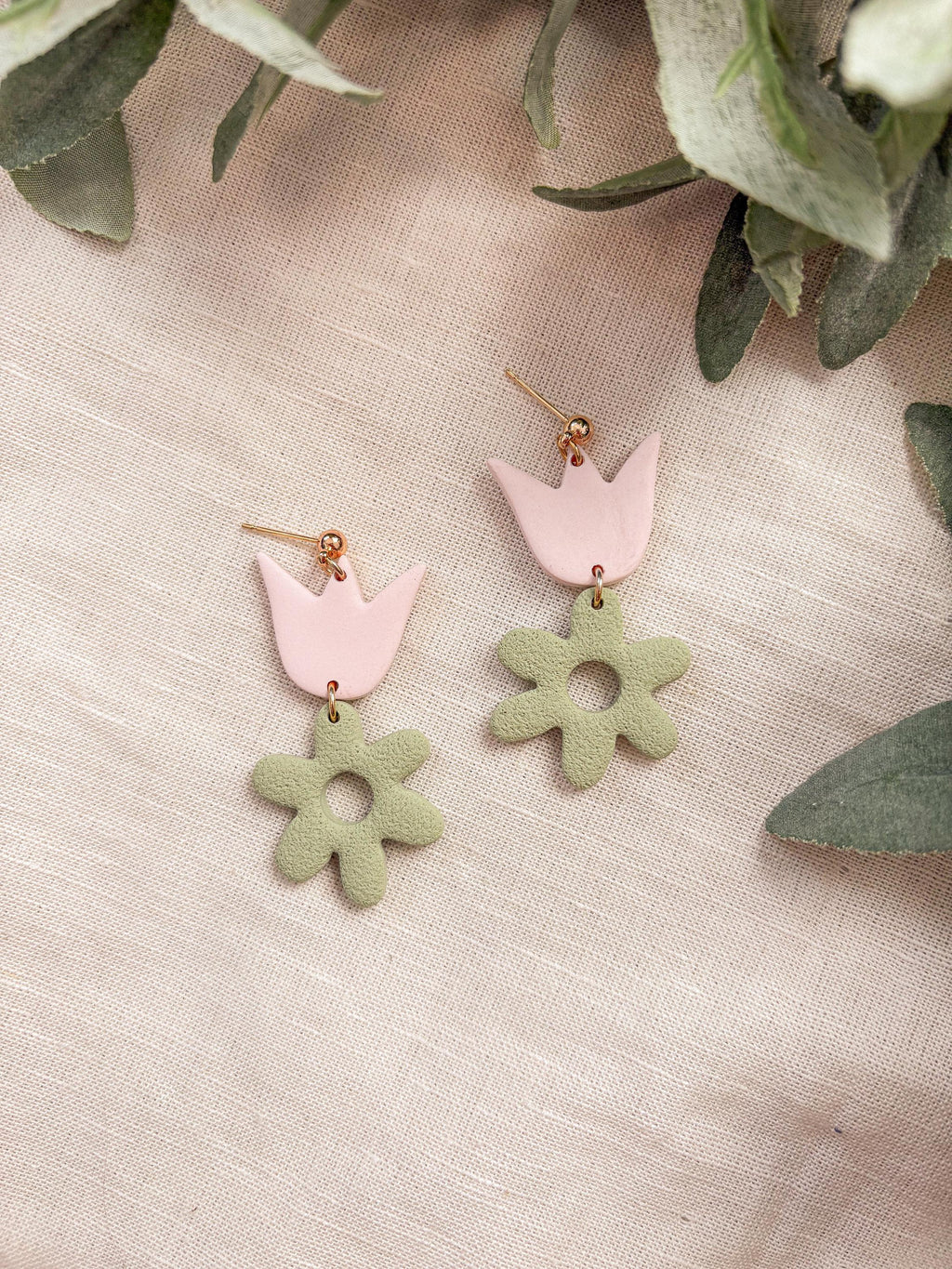Tulips + Daisies Dangle Earrings