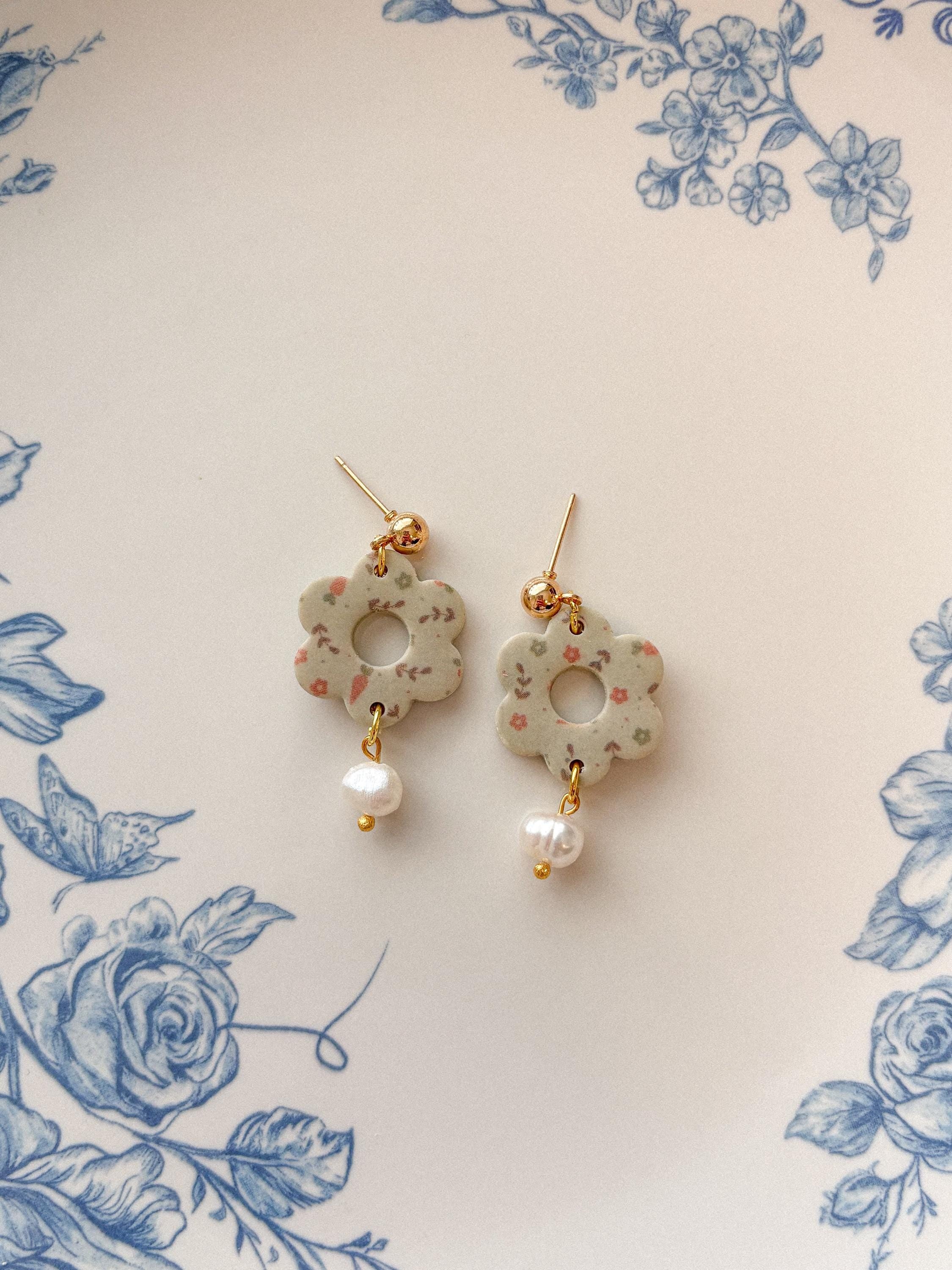 Pearl Flower Earrings