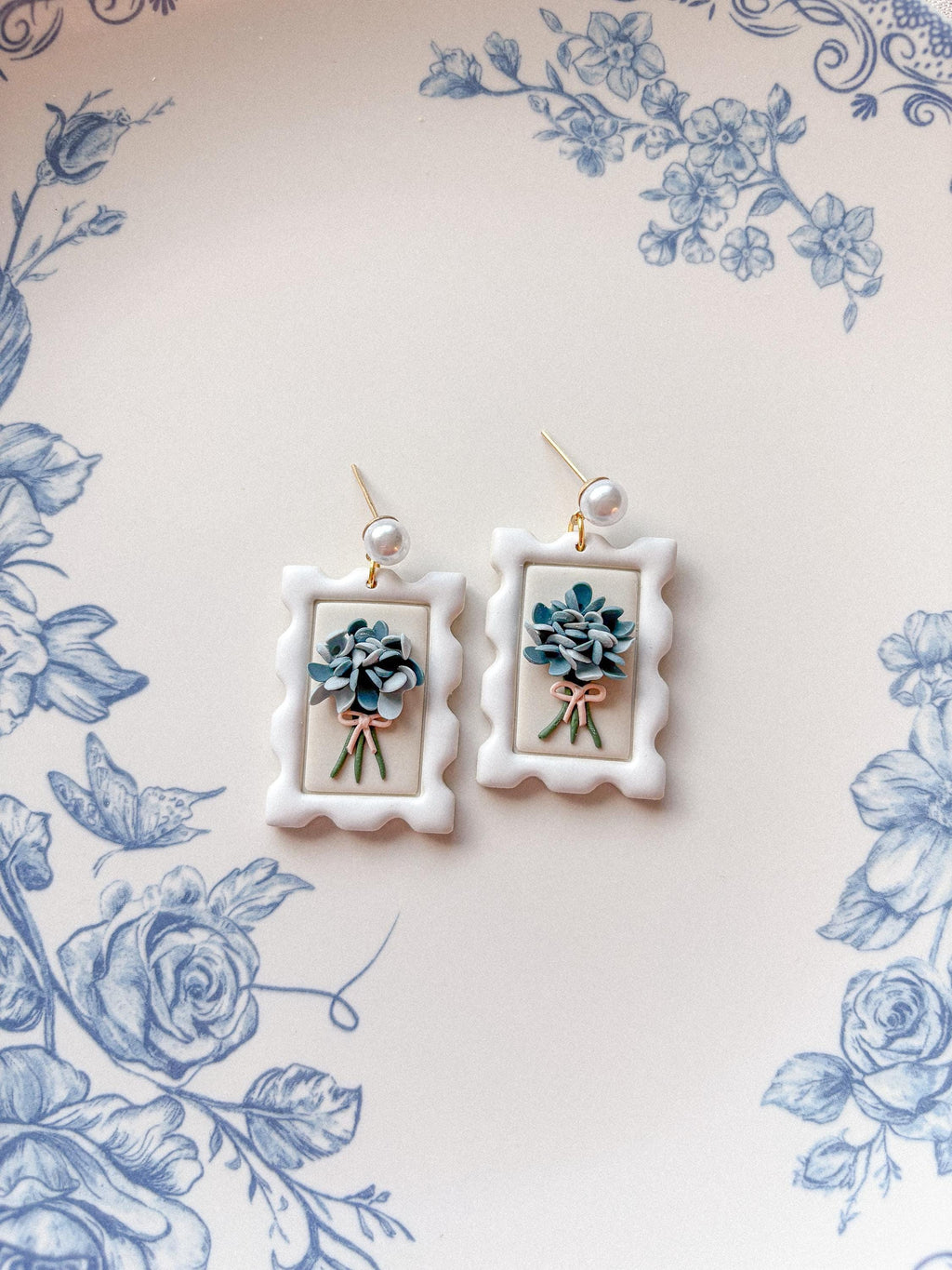 Postage Flower Earrings