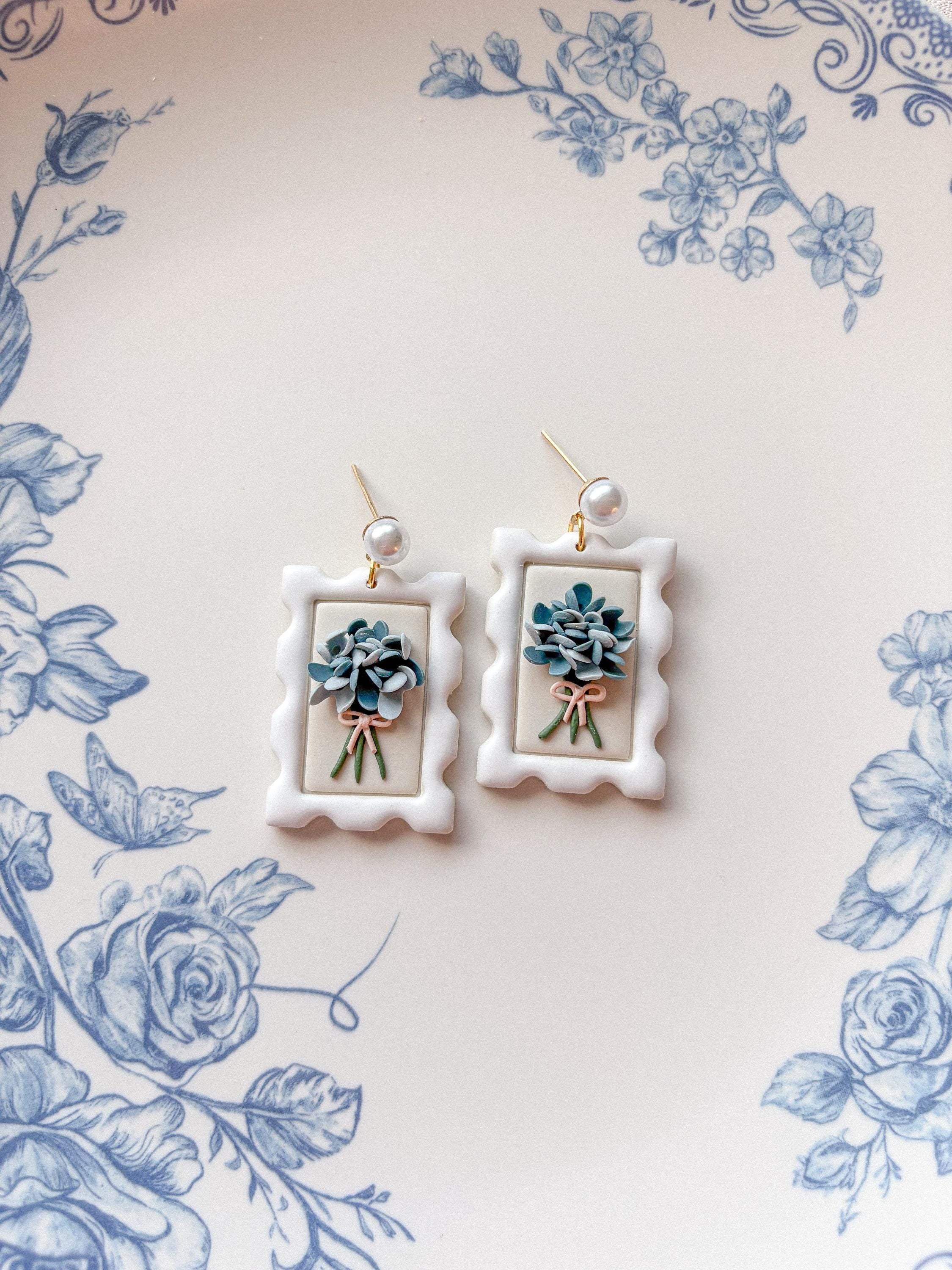 Postage Flower Earrings