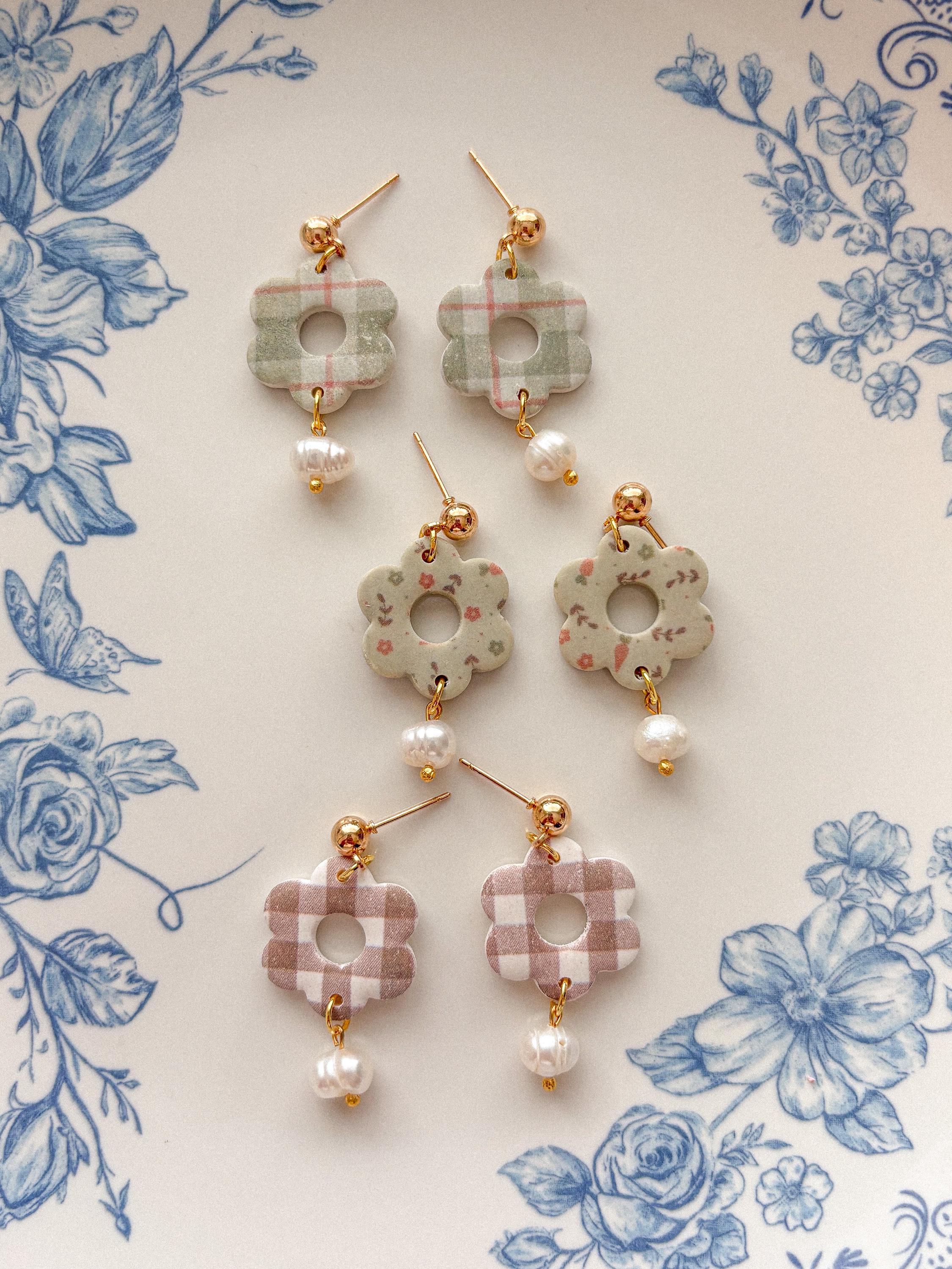 Pearl Flower Earrings