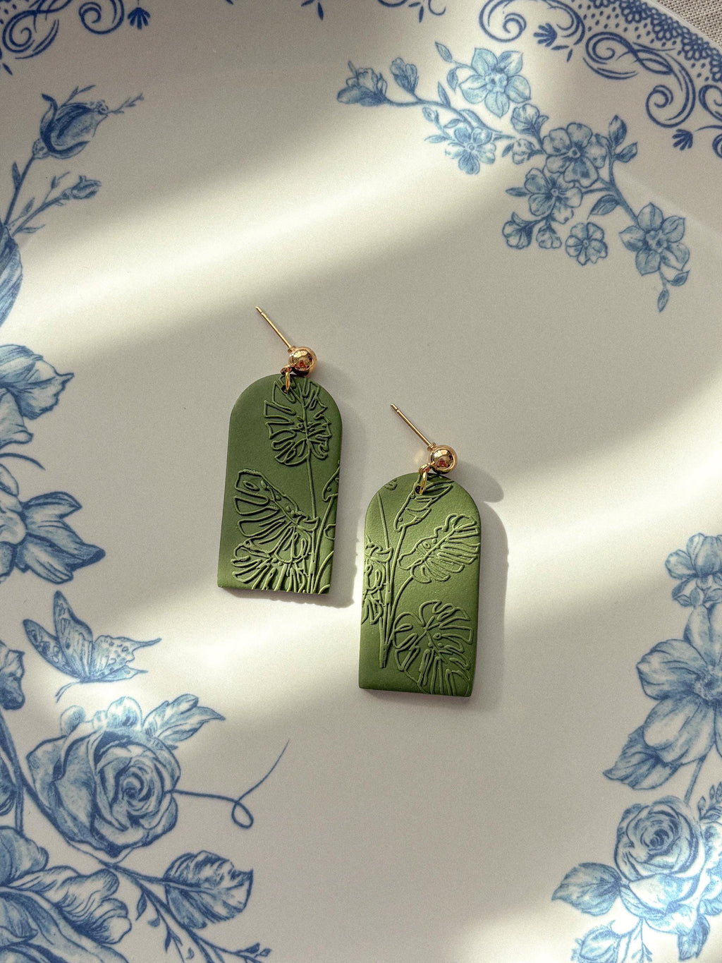 Textured Spring Floral Earrings