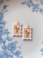 Postage Flower Earrings